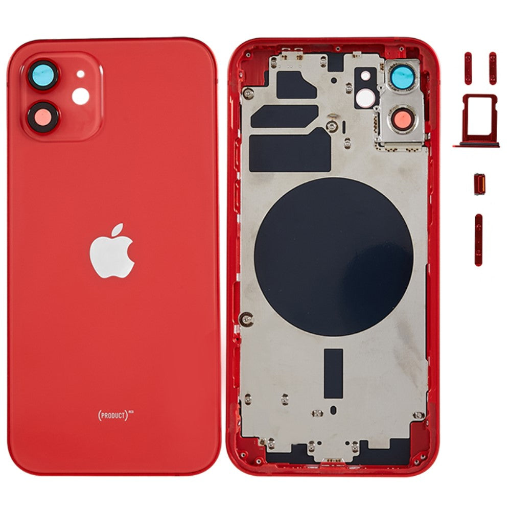 Carcasa Chasis Tapa Bateria (with CE Logo) iPhone 12 Rojo