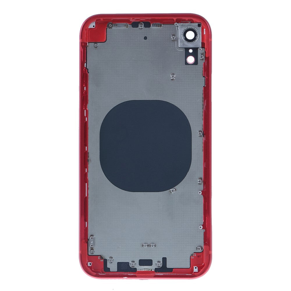 Cache batterie du boîtier de châssis (avec logo CE) iPhone XR Rouge