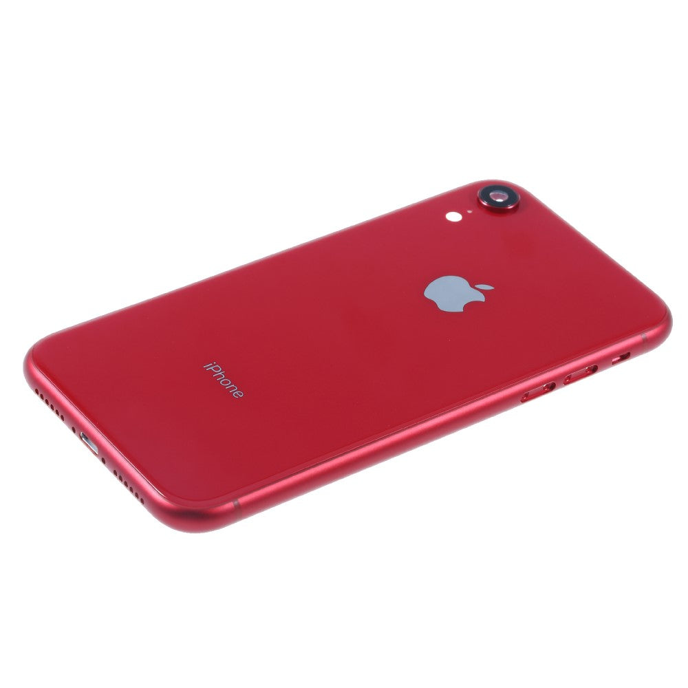 Cache batterie du boîtier de châssis (avec logo CE) iPhone XR Rouge