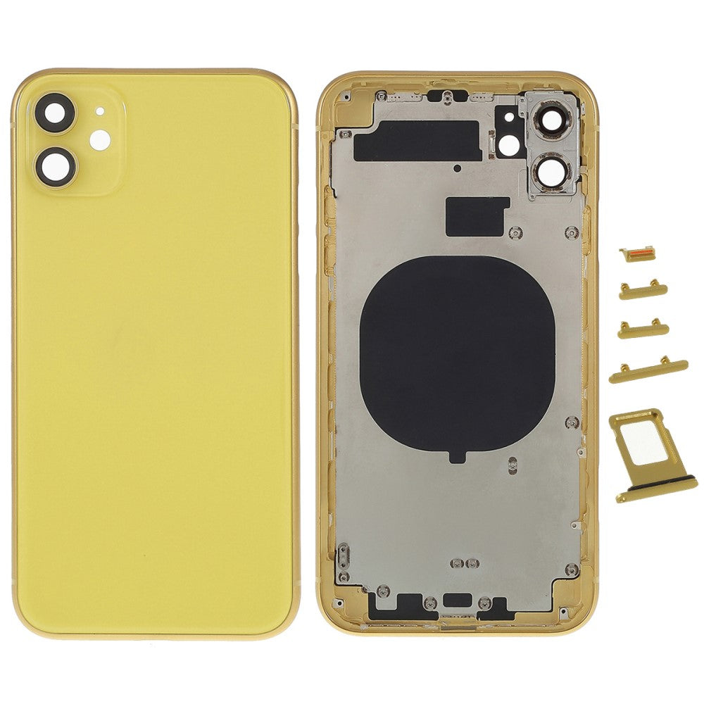 Cache batterie du boîtier de châssis (avec logo CE) iPhone 11 jaune