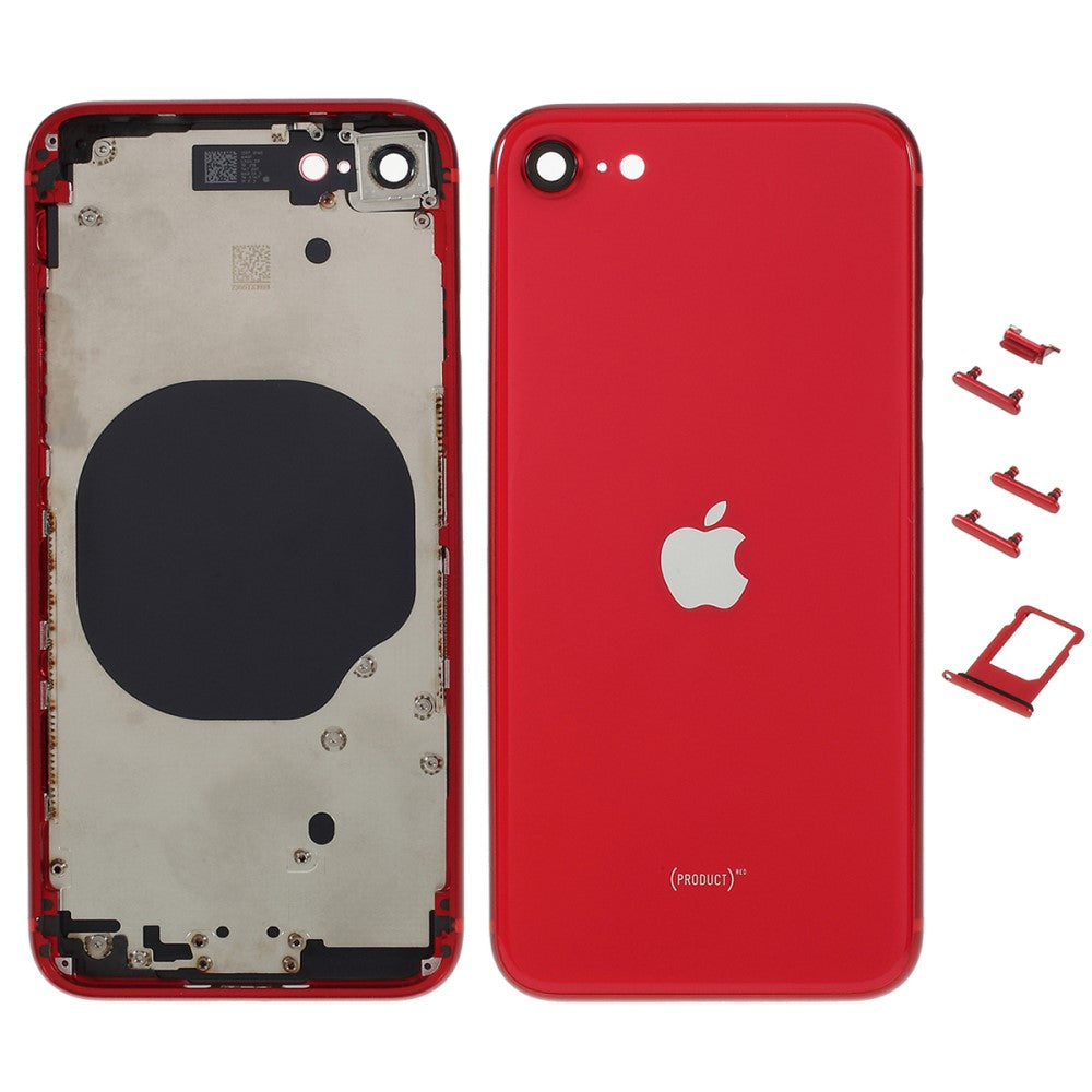 Carcasa Chasis Tapa Bateria iPhone SE (2022) Rojo