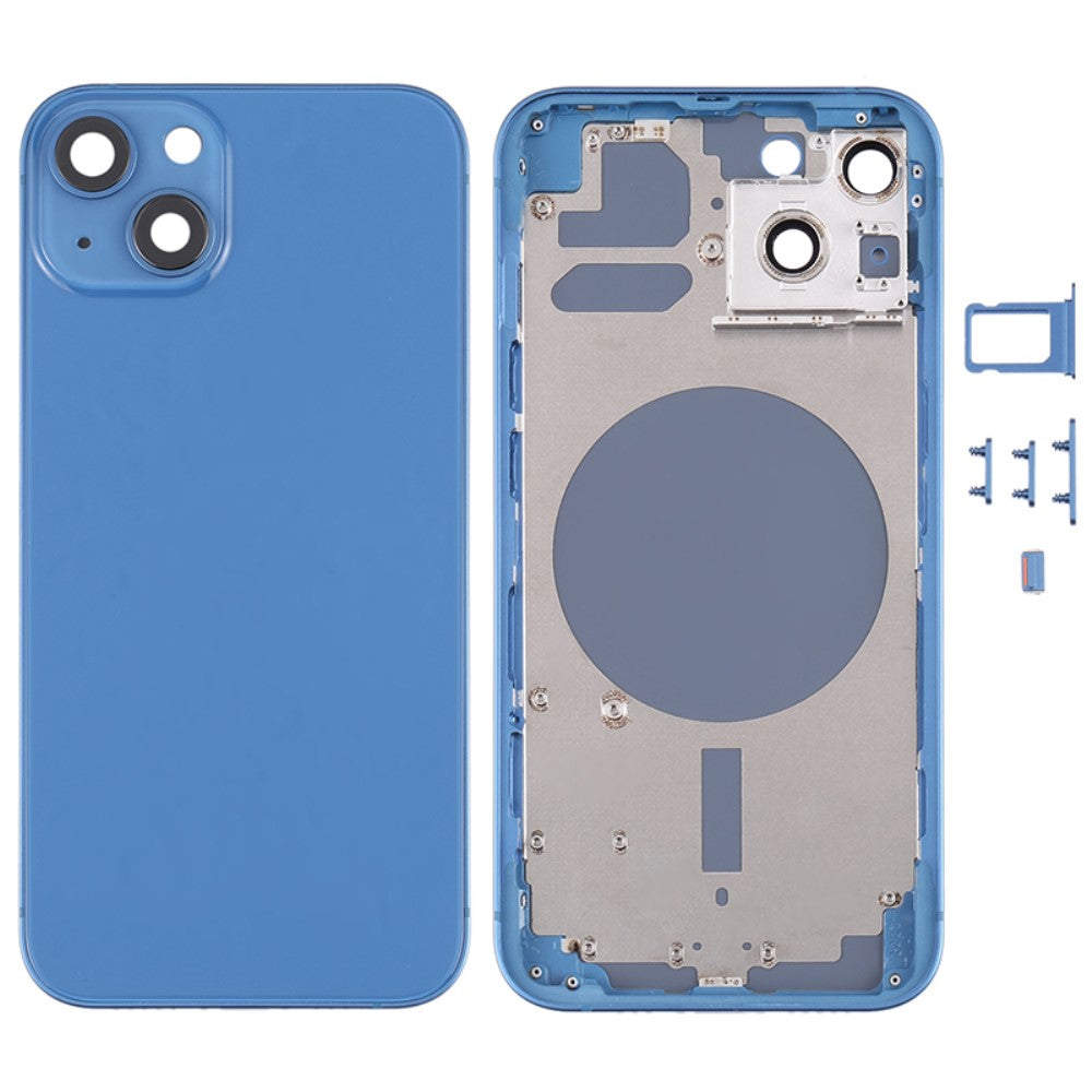 Carcasa Chasis Tapa Bateria iPhone 13 Azul