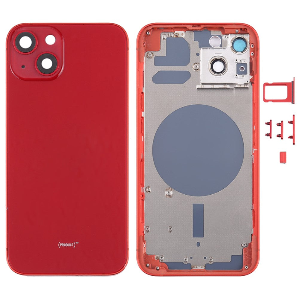 Coque de châssis pour couvercle de batterie iPhone 13 rouge