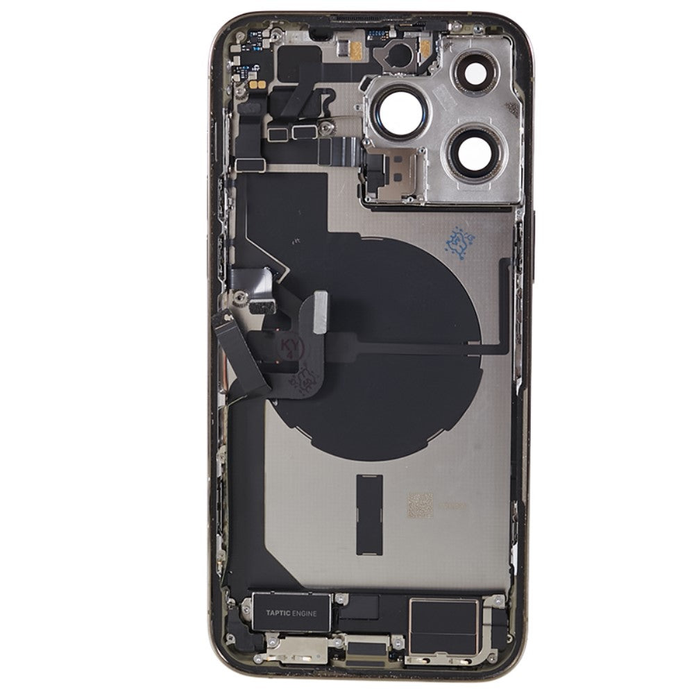 Carcasa Chasis Tapa Bateria + Piezas iPhone 14 Pro Max Dorado