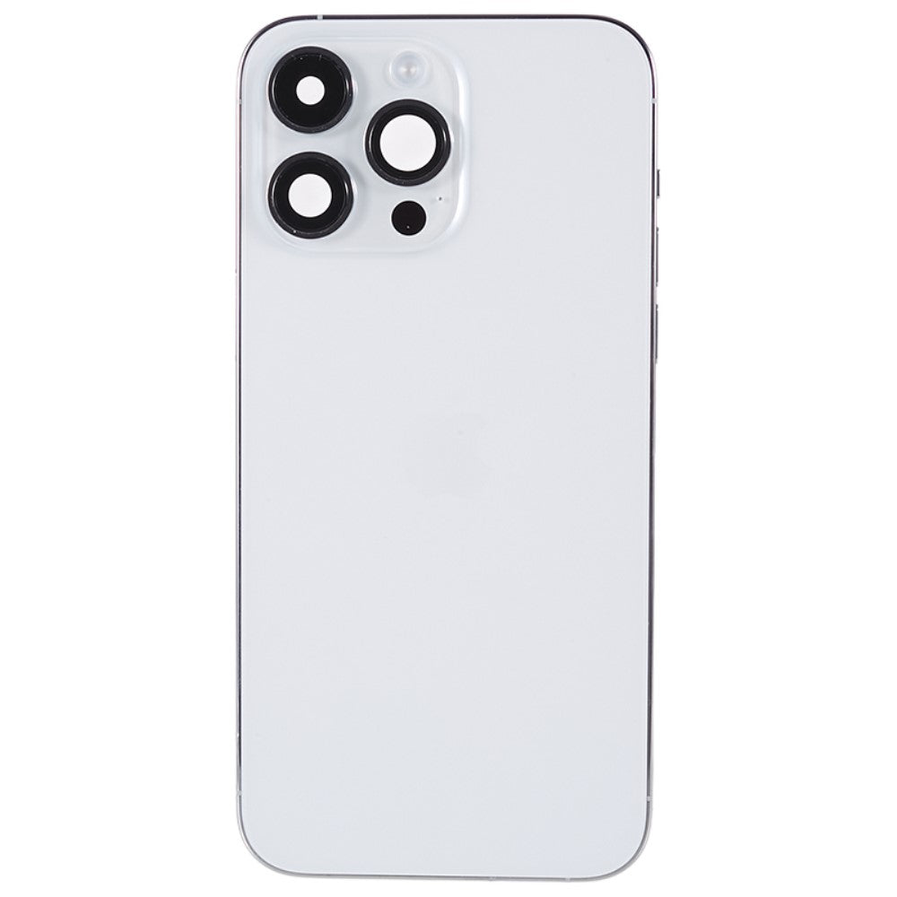 Carcasa Chasis Tapa Bateria + Piezas iPhone 14 Pro Max Blanco