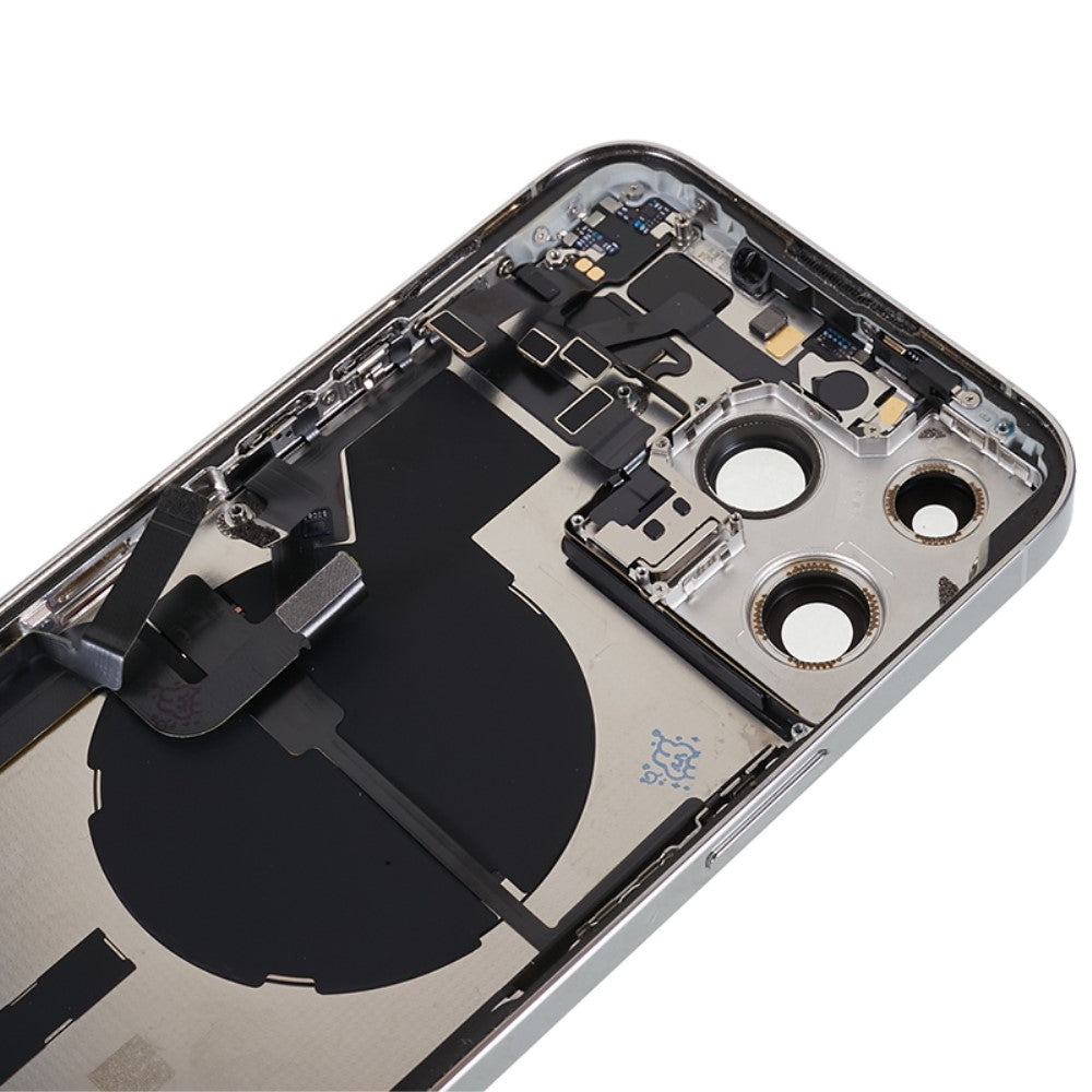 Carcasa Chasis Tapa Bateria + Piezas iPhone 14 Pro Max Blanco