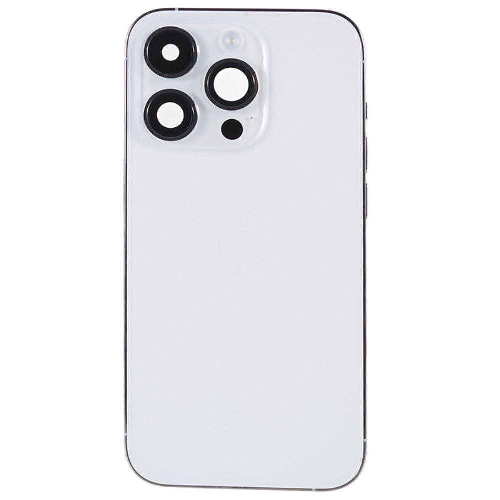 Carcasa Chasis Tapa Bateria + Piezas iPhone 14 Pro Blanco