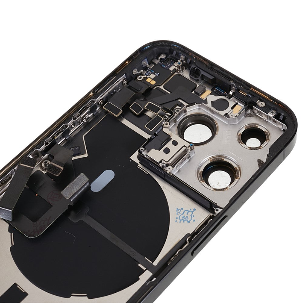Carcasa Chasis Tapa Bateria + Piezas iPhone 14 Pro Negro