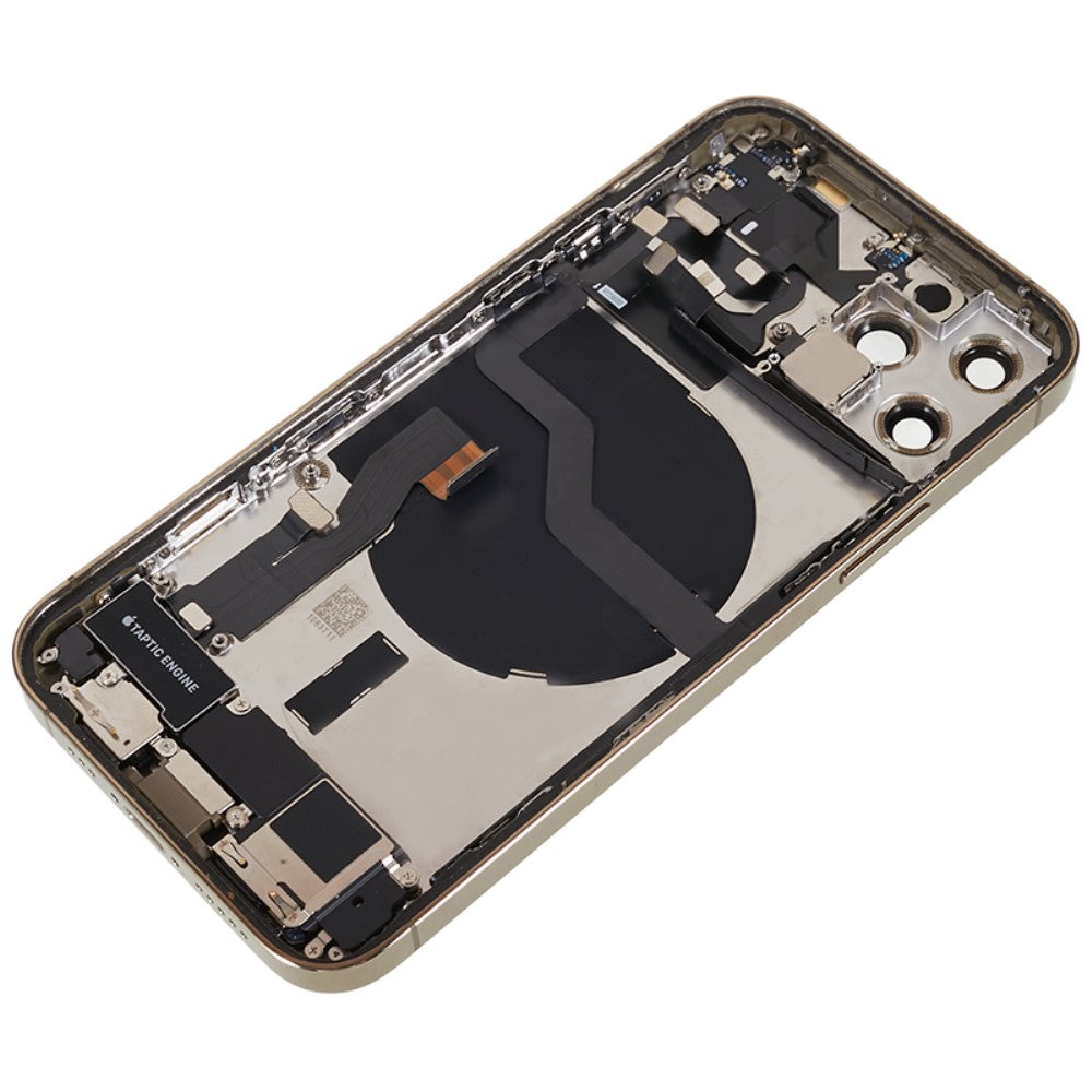 Carcasa Chasis Tapa Bateria + Piezas iPhone 12 Pro Dorado