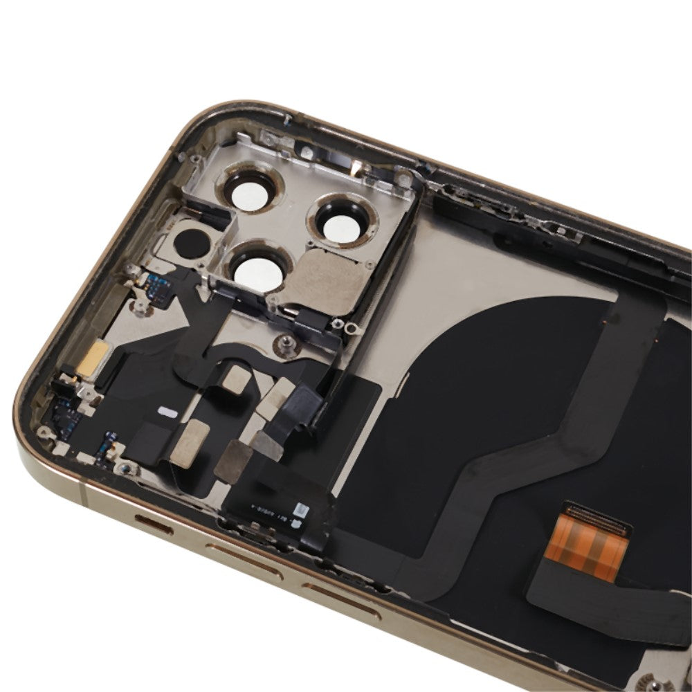 Carcasa Chasis Tapa Bateria + Piezas iPhone 12 Pro Dorado