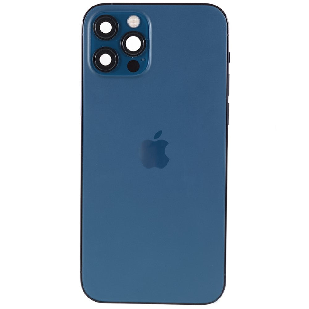Carcasa Chasis Tapa Bateria + Piezas iPhone 12 Pro Azul