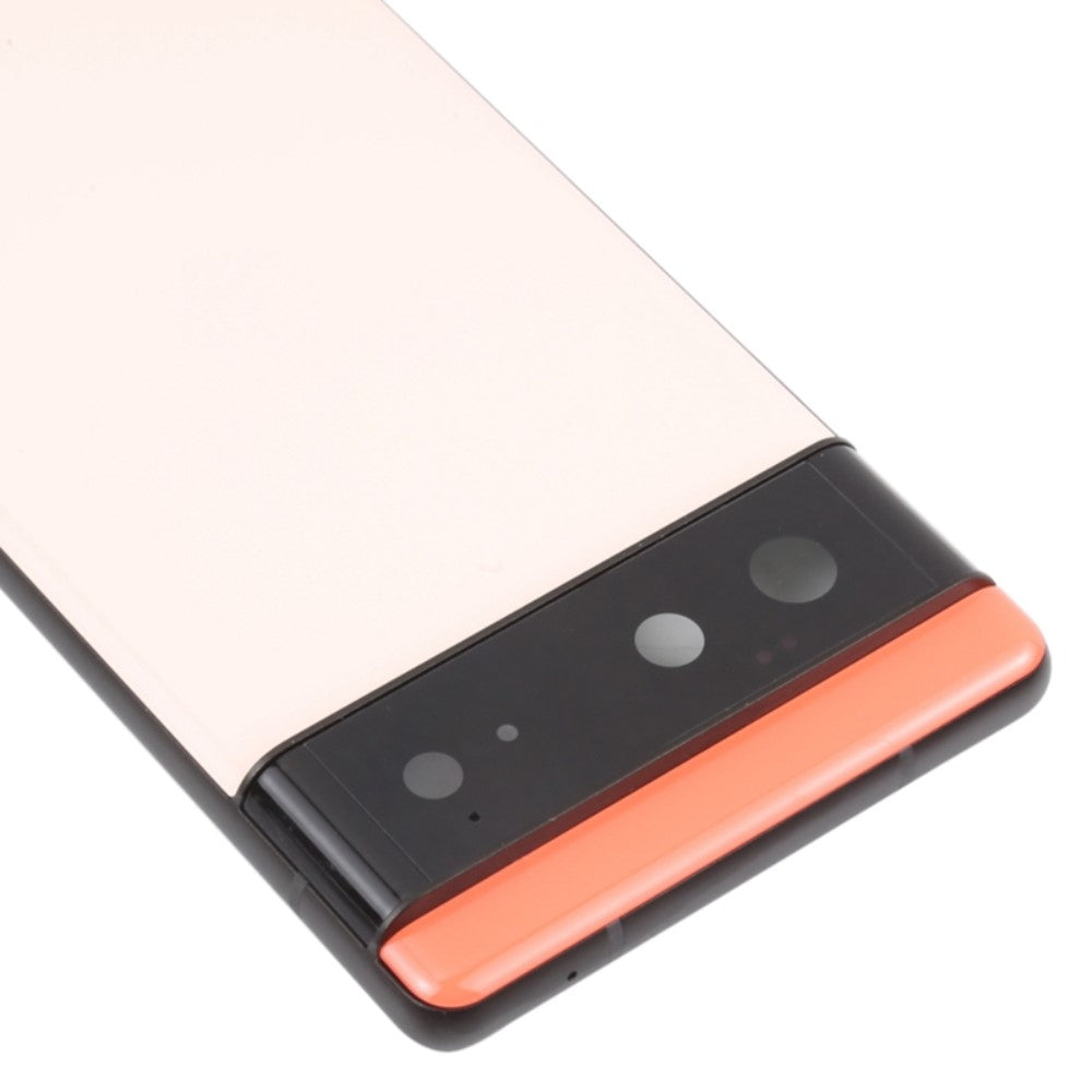Tapa Bateria Back Cover + Lente Camara Trasera Google Pixel 6 Rosa
