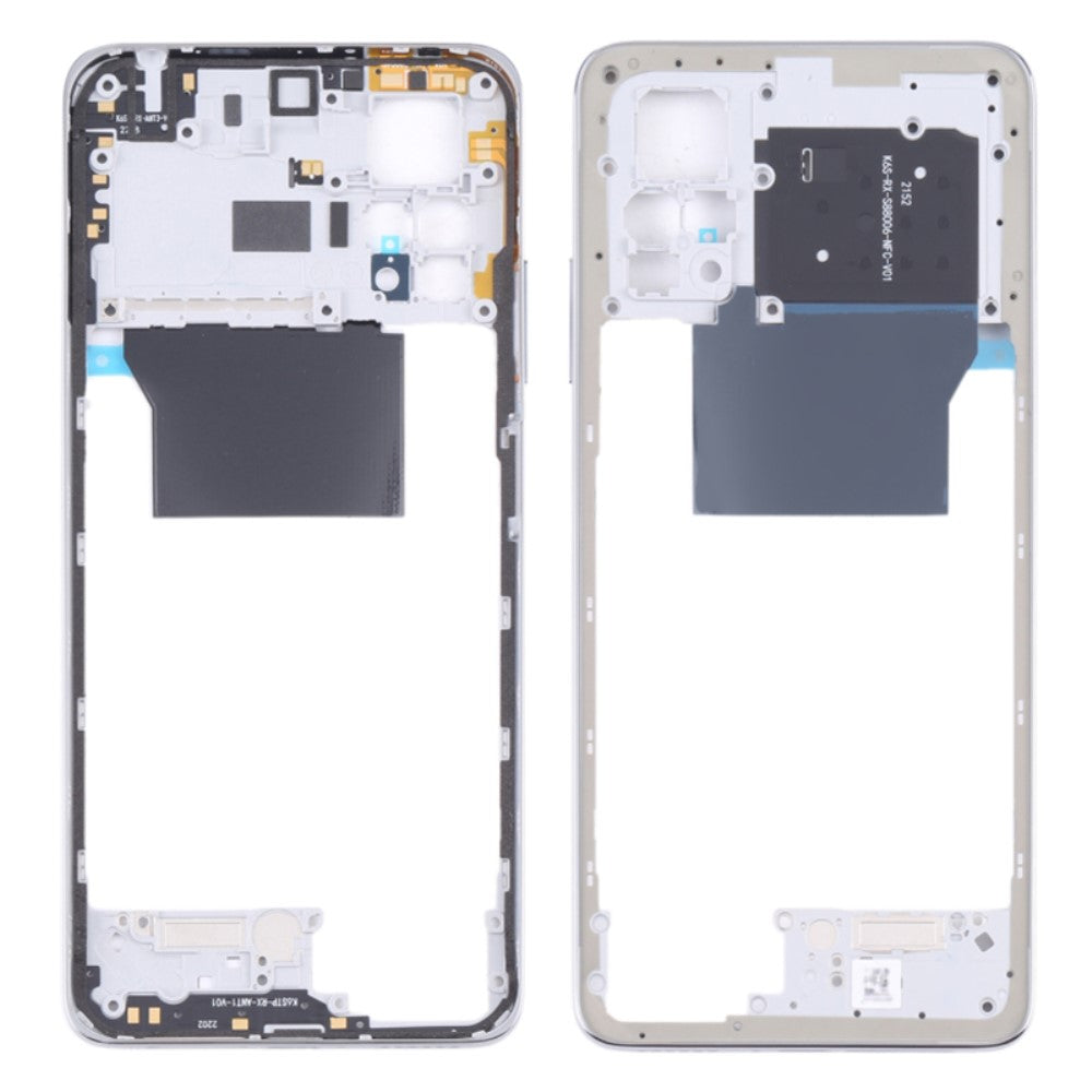Chasis Carcasa Trasera Marco Xiaomi Poco X4 Pro 5G / Note 11E Pro 5G Plata