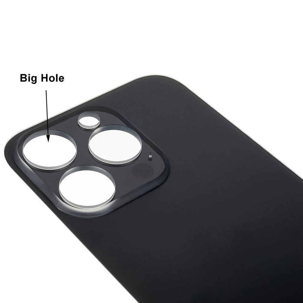 Cache Batterie Cache Arrière (Trou Large) iPhone 14 Pro Max Noir