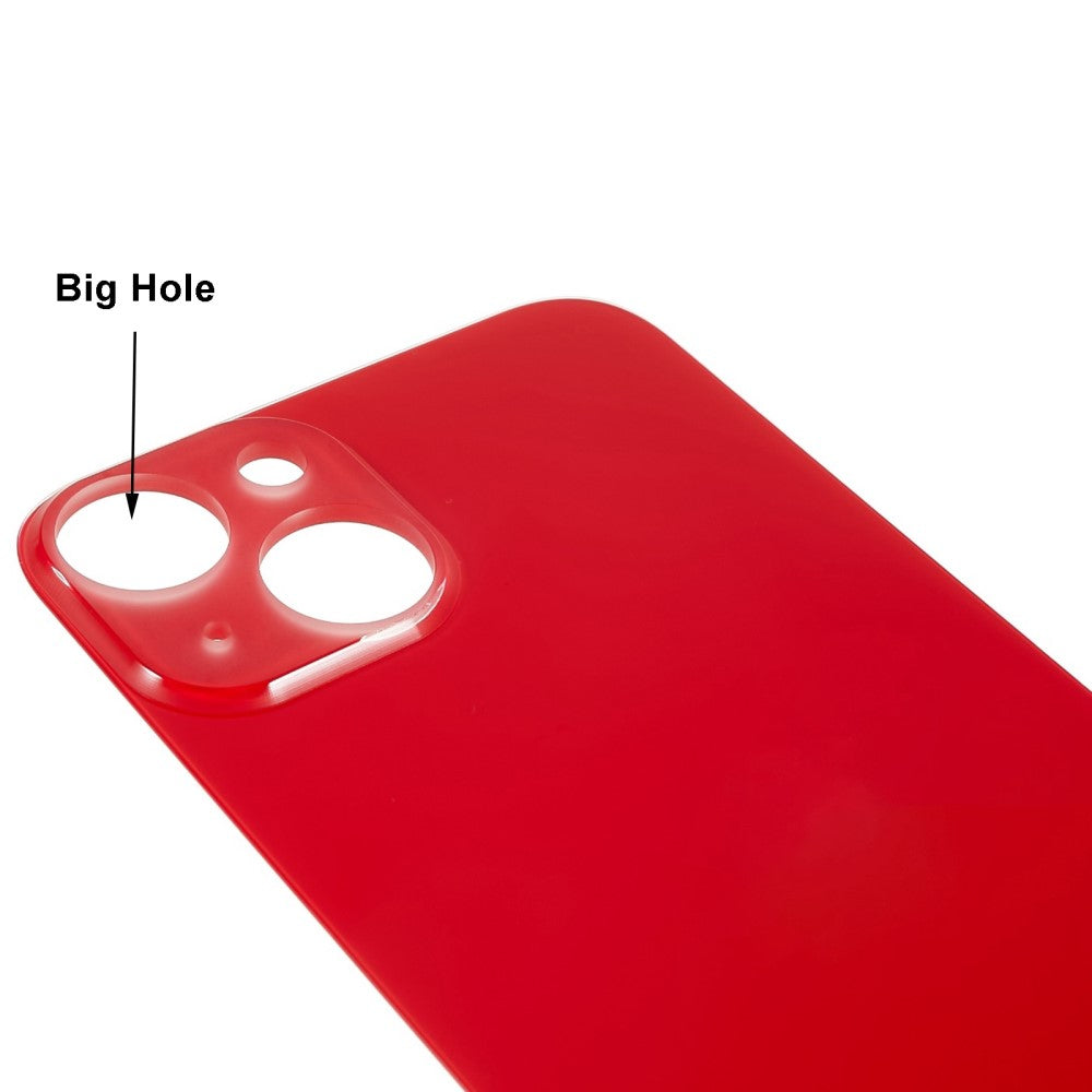 Tapa Bateria Back Cover (Agujero Ancho) iPhone 14 Rojo