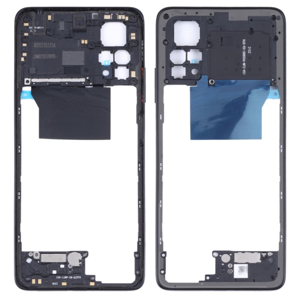 Cadre de couverture arrière de châssis Xiaomi Redmi Note 11 Pro 4G (MediaTek) 2201116TG 2201116TI noir