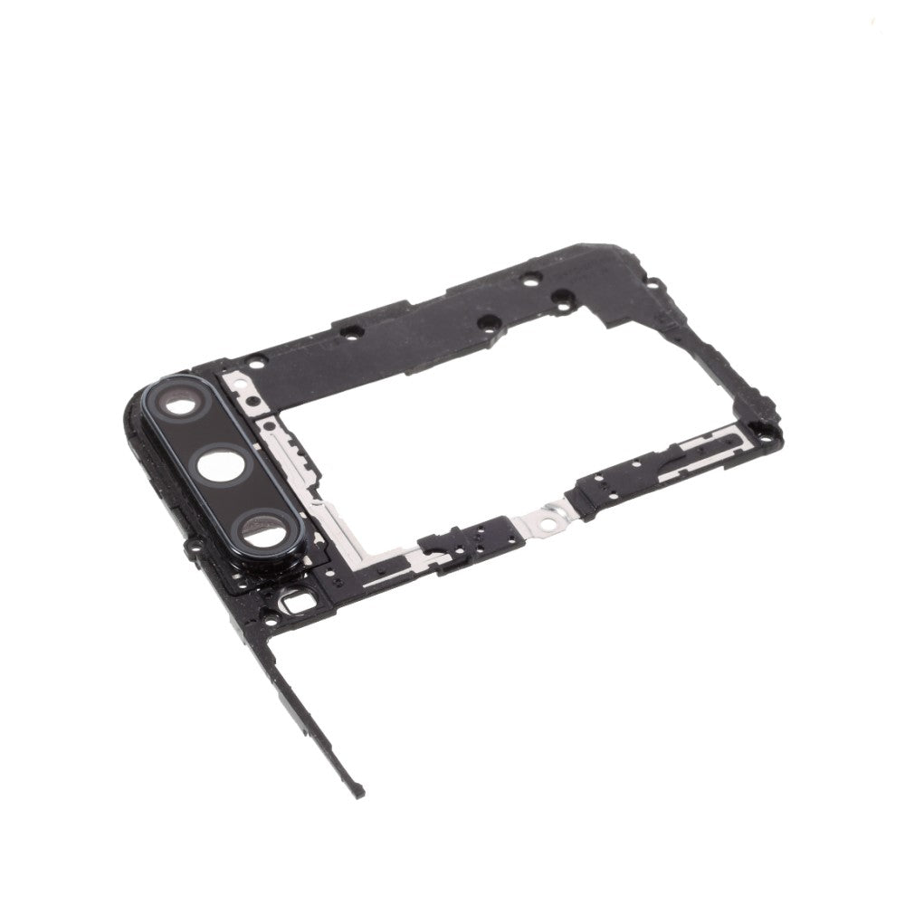 Chasis Protector de Placa + Cubierta Lente Huawei P40 Lite E Negro