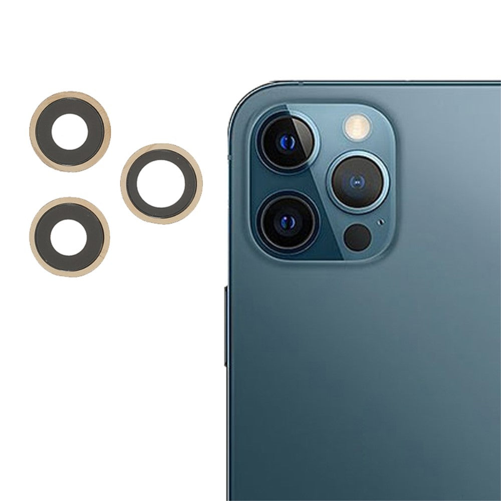 Couvercle d'objectif de caméra arrière (verre uniquement) Apple iPhone 12 Pro Gold