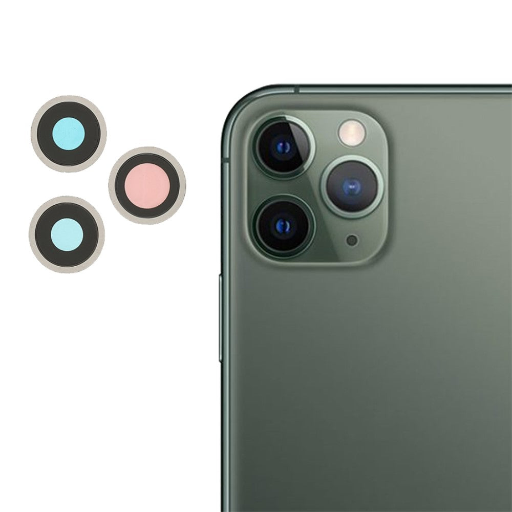 Couvercle d'objectif de caméra arrière Apple iPhone 11 Pro / 11 Pro Max Argent