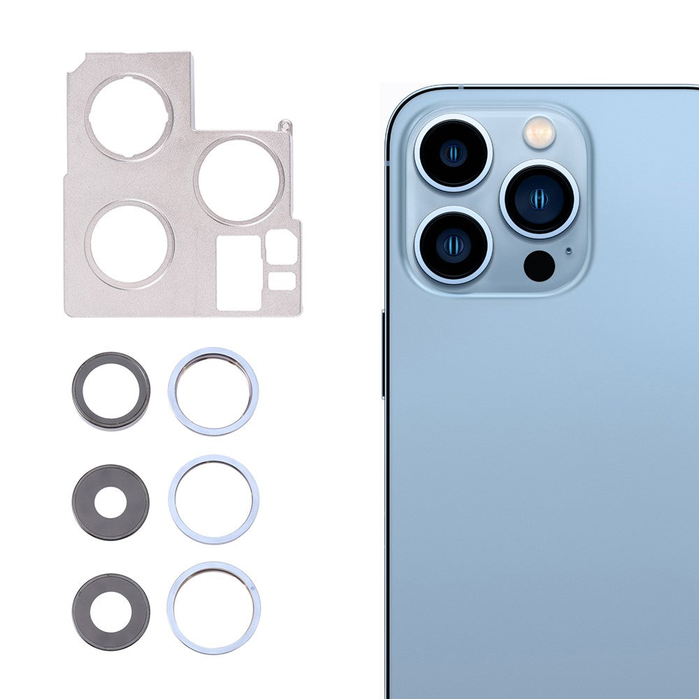 Cache Objectif Caméra Arrière Apple iPhone 13 Pro Max Bleu
