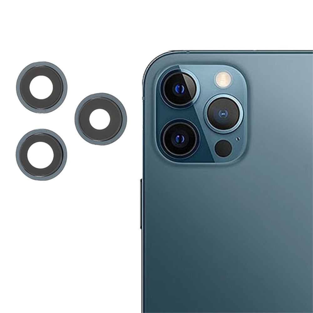 Cubierta Lente Camara Trasera iPhone 12 Pro Max Azul