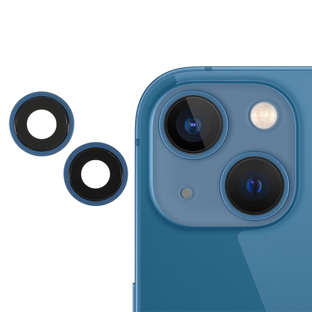 Cache objectif de caméra arrière iPhone 13 / 13 Mini Bleu