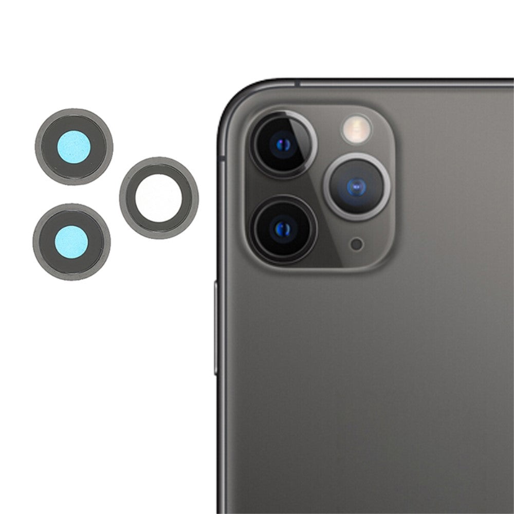 Cache objectif de caméra arrière iPhone 11 Pro Max / 11 Pro Gris