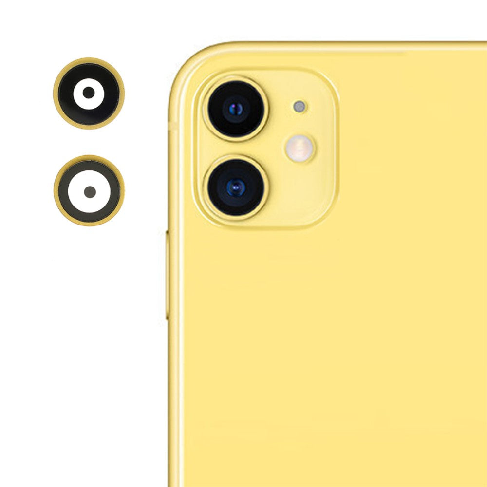 Cache objectif de caméra arrière iPhone 11 jaune
