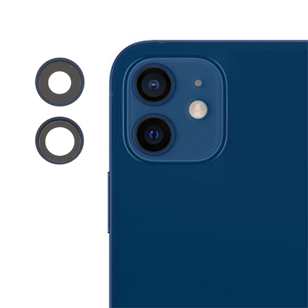 Cache objectif de caméra arrière iPhone 12 / 12 Mini Bleu