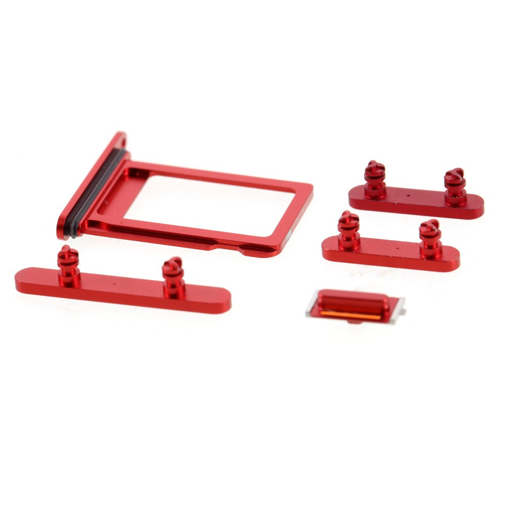 Complete Exterior Buttons + SIM Holder Apple iPhone 12 Red