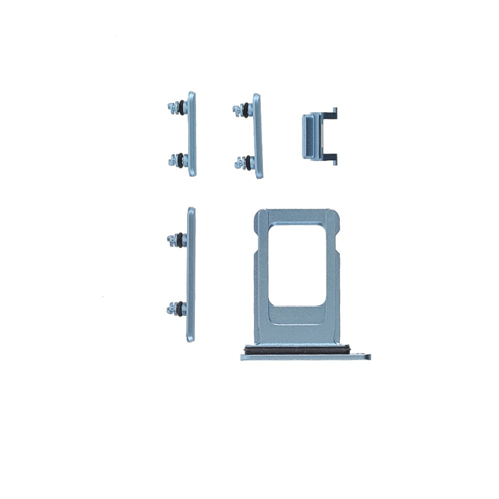 Botones Exteriores Completos + Porta SIM Apple iPhone XR Azul