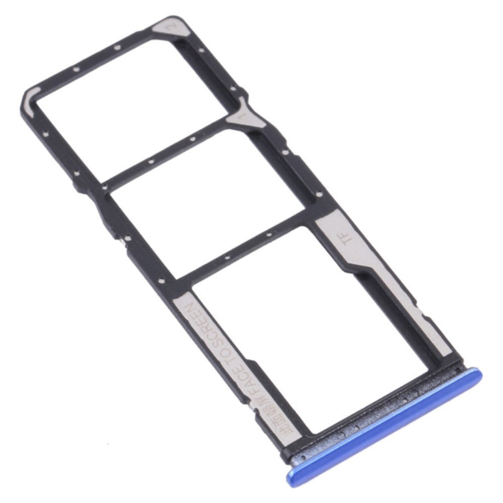 SIM Holder Tray Micro SIM / Micro SD Xiaomi Redmi Note 9 4G / 9T J19S Blue