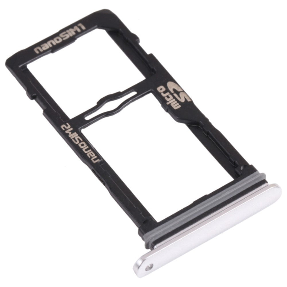 SIM Holder Tray Micro SIM / Micro SD LG G8s ThinQ Silver