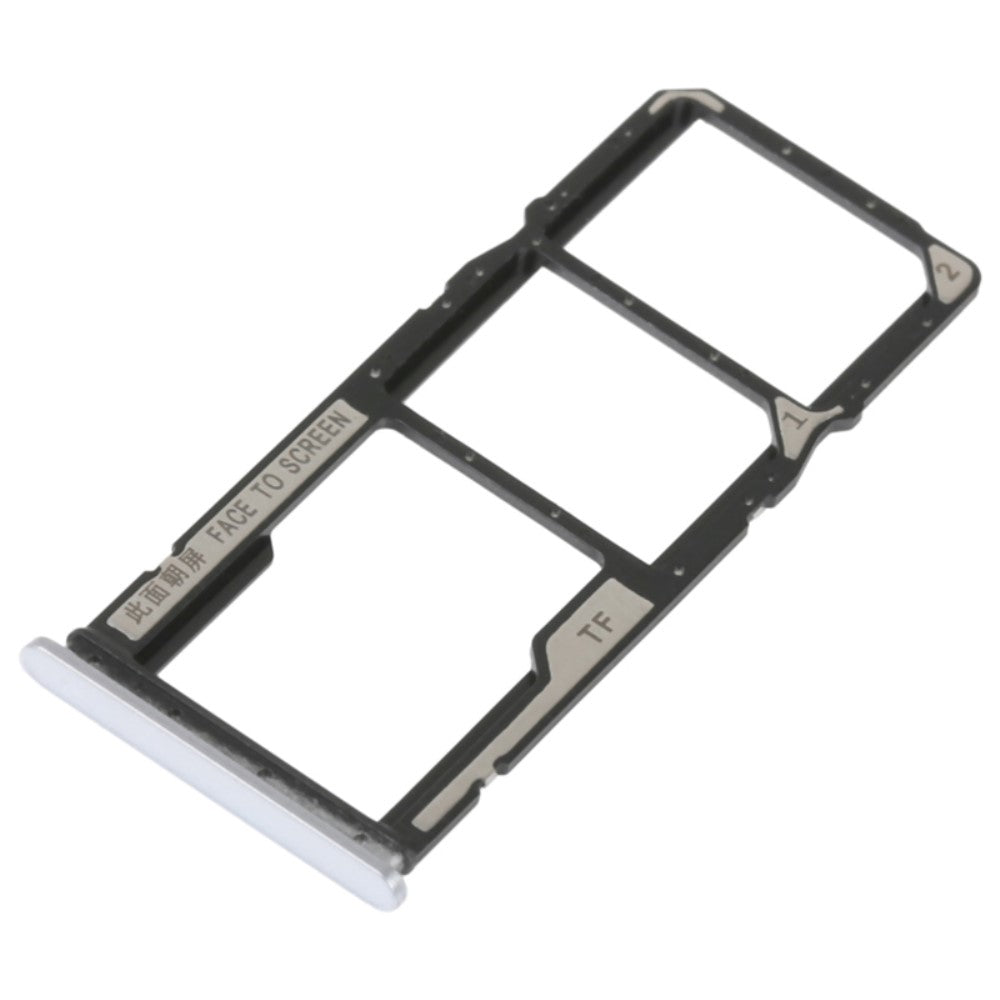 SIM Holder Tray Micro SIM / Micro SD Xiaomi Redmi 10A 220233L2C Silver