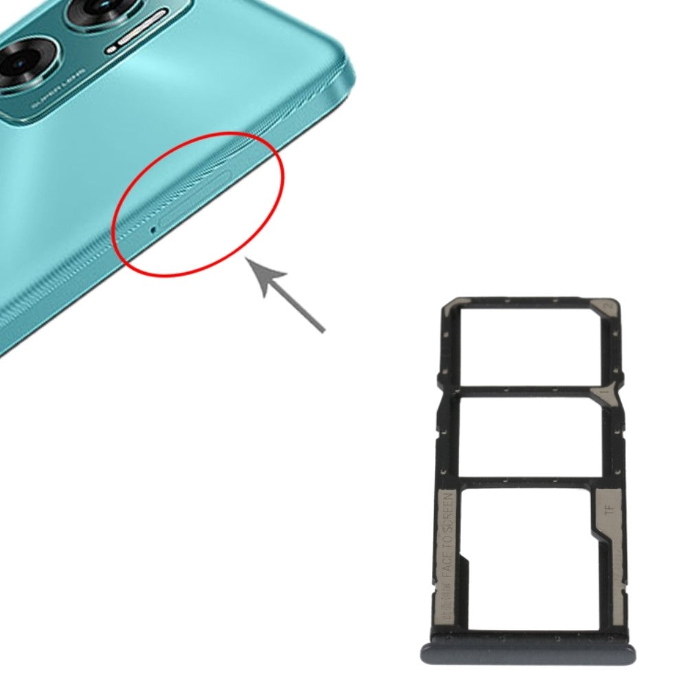 SIM / Micro SD Holder Tray Xiaomi Redmi 10 5G Black