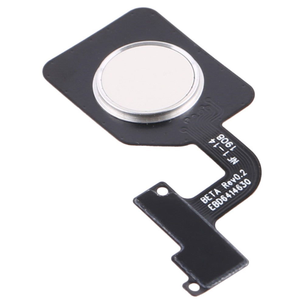 Boton Home + Flex + Sensor Huella LG G8S ThinQ LMG810 Blanco