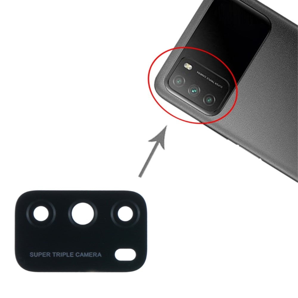 Couvercle d'objectif de caméra arrière Xiaomi Poco M3