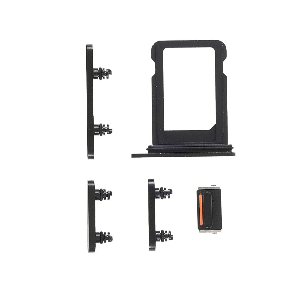 Botones Exteriores Completos + Porta SIM Apple iPhone 13 Mini Negro