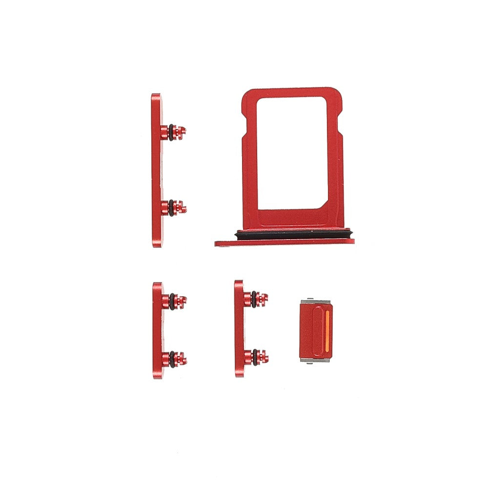 Complete Exterior Buttons + SIM Holder Apple iPhone 13 Mini Red