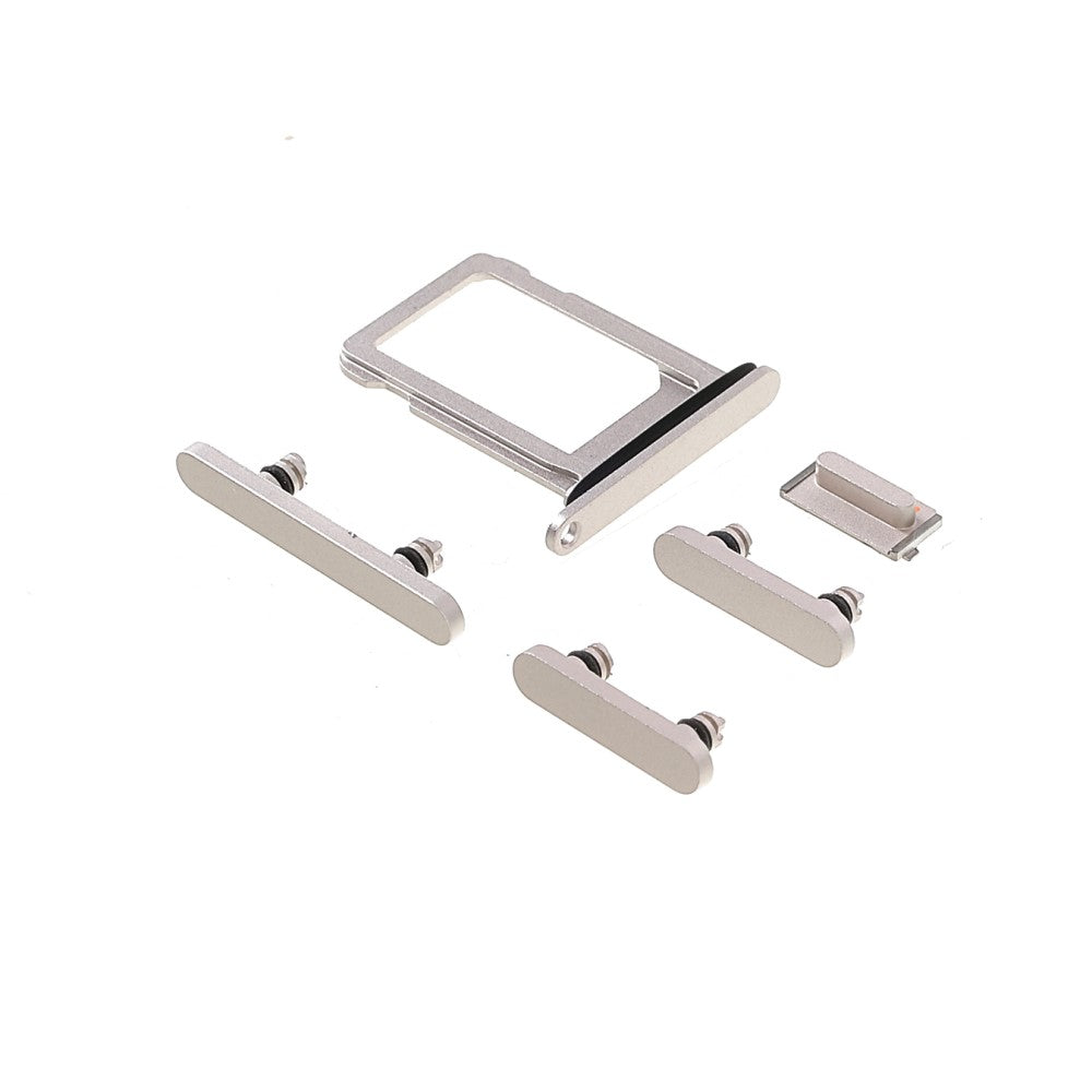 Complete Exterior Buttons + SIM Holder Apple iPhone 13 Mini Silver