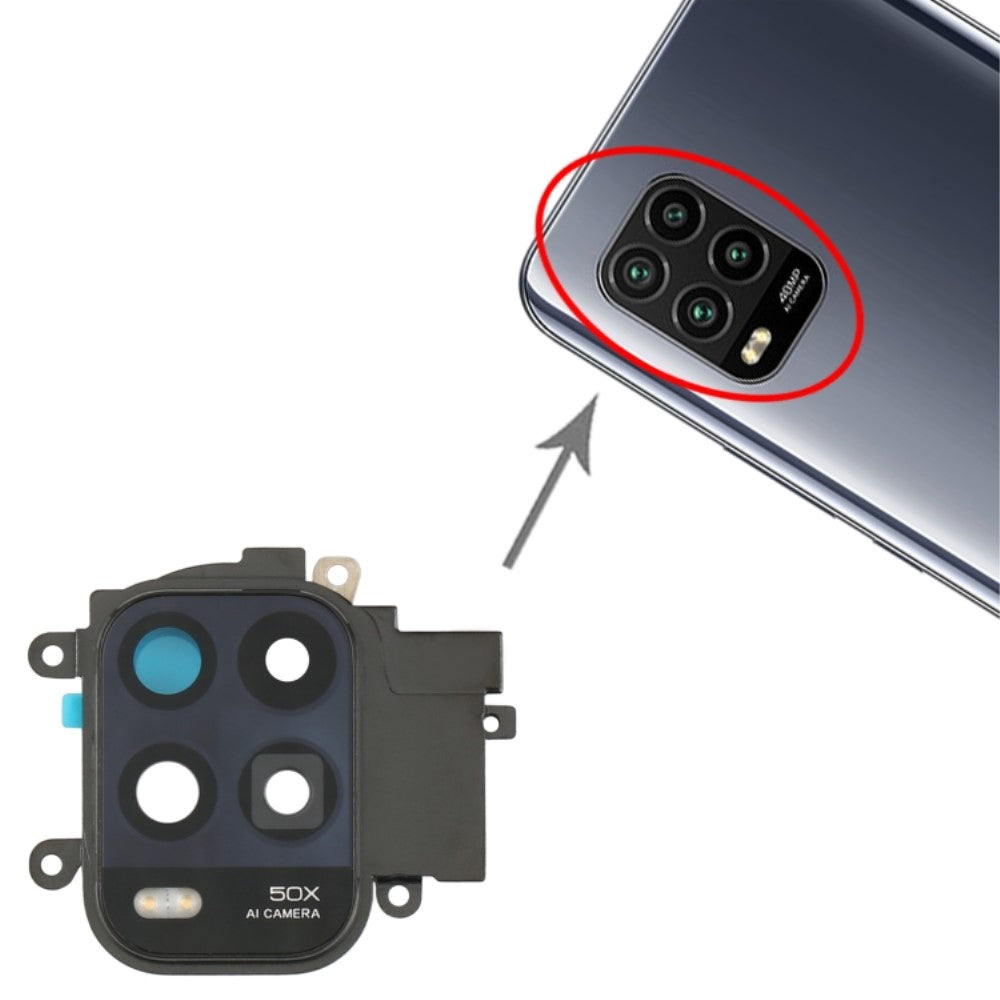 Couvercle d'objectif de caméra arrière Xiaomi MI 10T Lite 5G M2002J9G