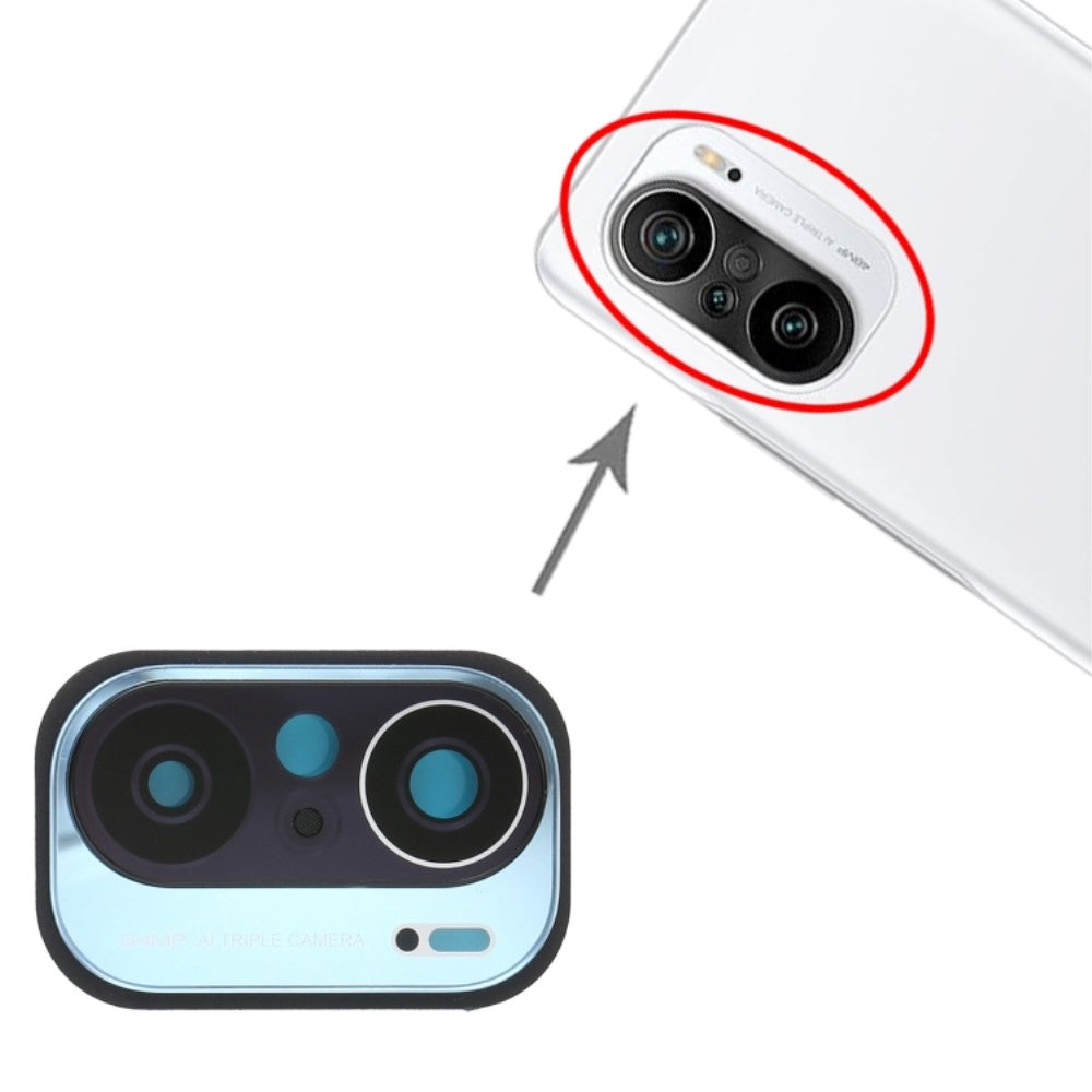 Rear Camera Lens Cover Xiaomi Redmi K40 (48MP) M2012K11AC Blue
