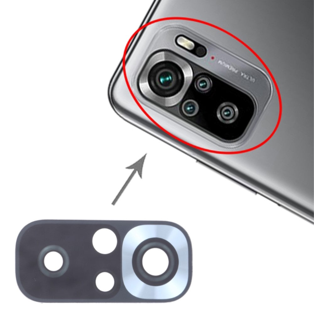 Couvercle d'objectif de caméra arrière Xiaomi Redmi Note 10 4G / Note 10S Argent