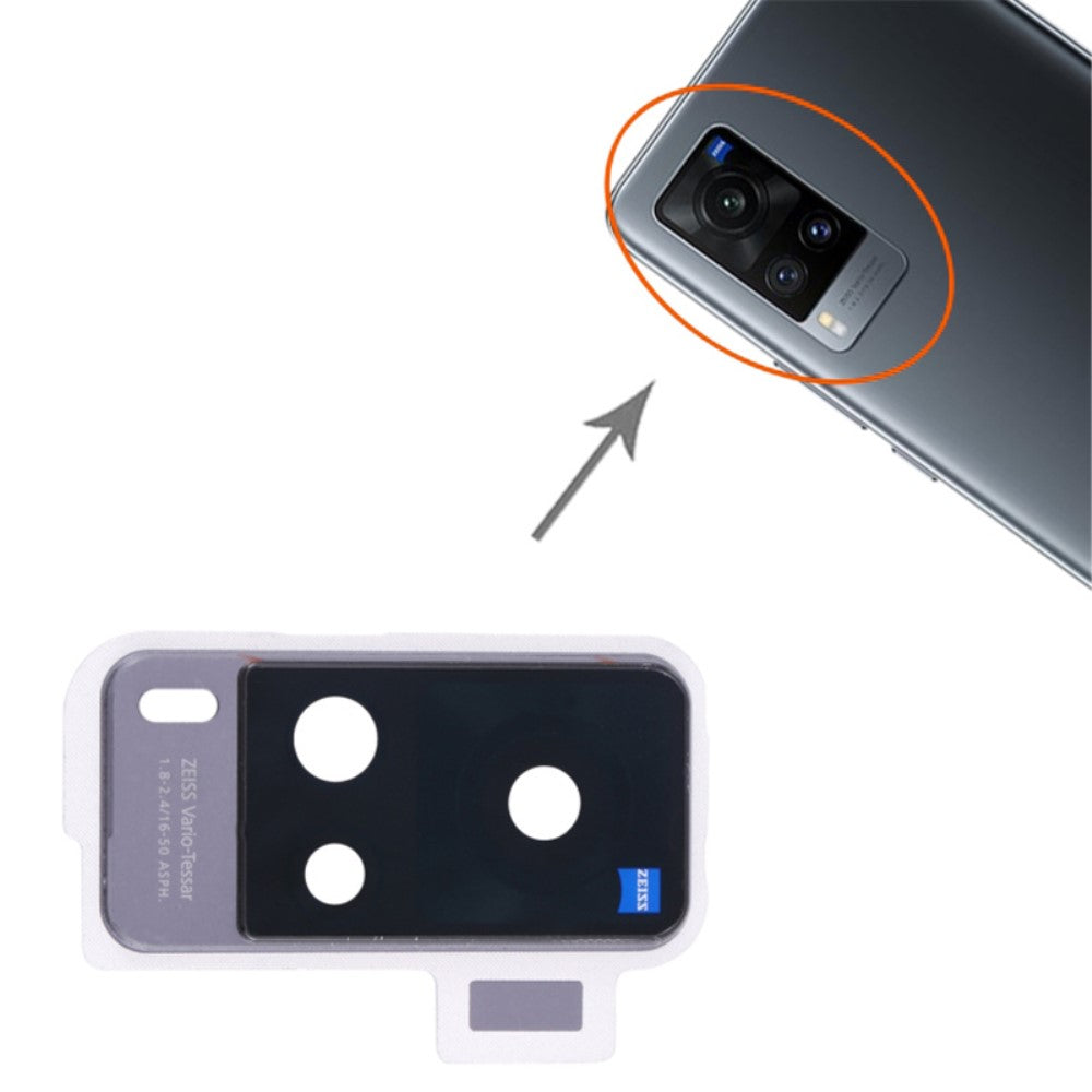 Cache objectif de caméra arrière Vivo X60 5G V2045 noir