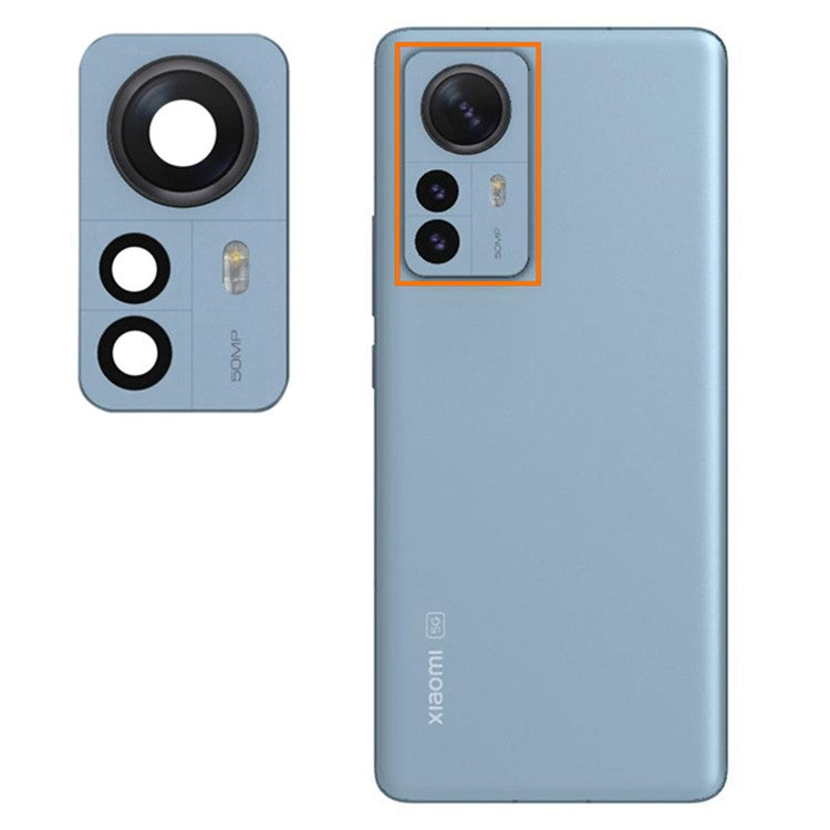 Cache objectif de caméra arrière Xiaomi 12 Pro 5G bleu