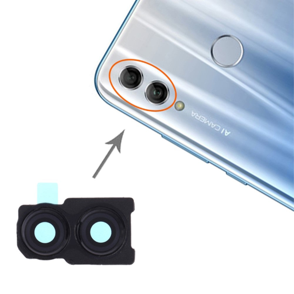 Cache objectif de caméra arrière Huawei Honor 10 Lite noir