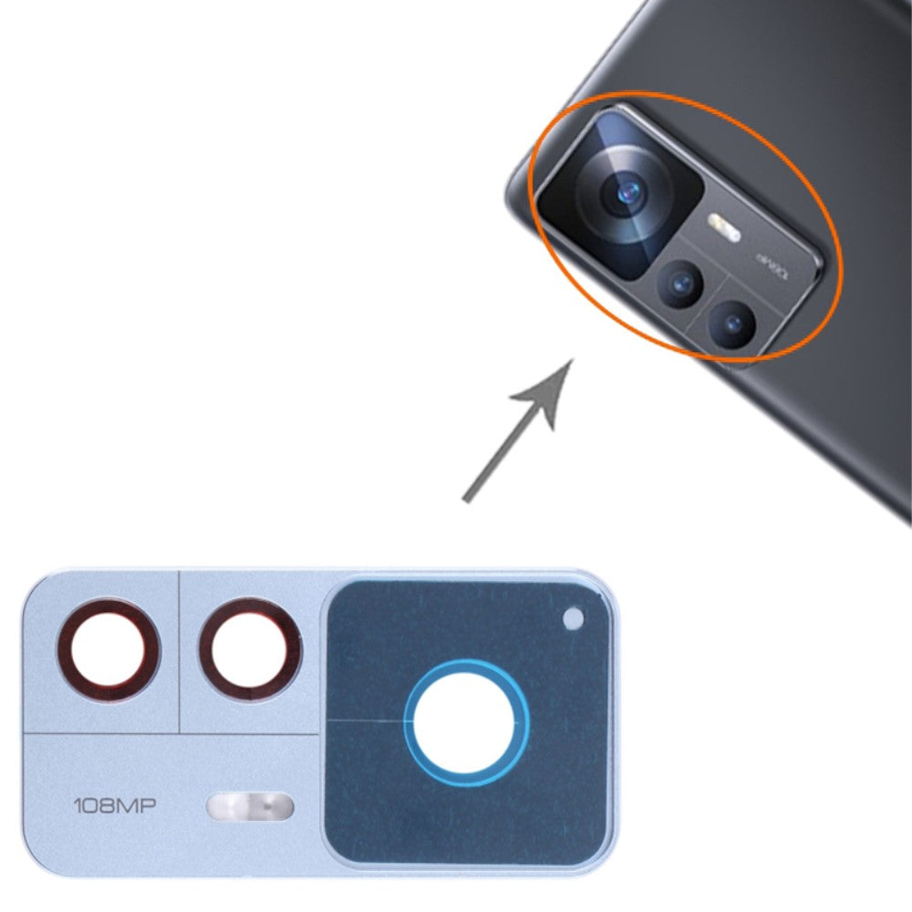 Cache objectif de caméra arrière Xiaomi 12T 5G bleu
