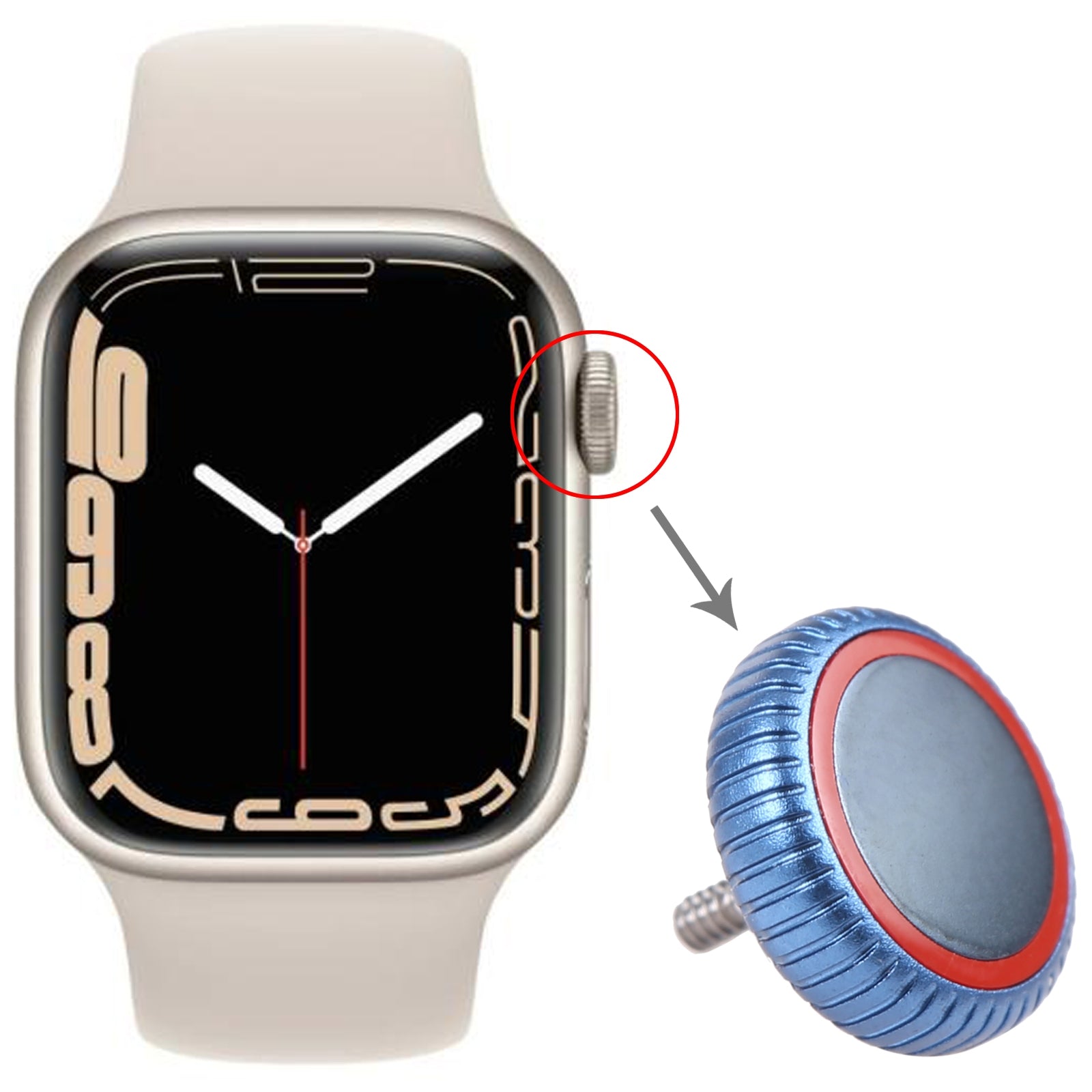 Tuerca de Corona Apple Watch Series 7 (LTE) Azul