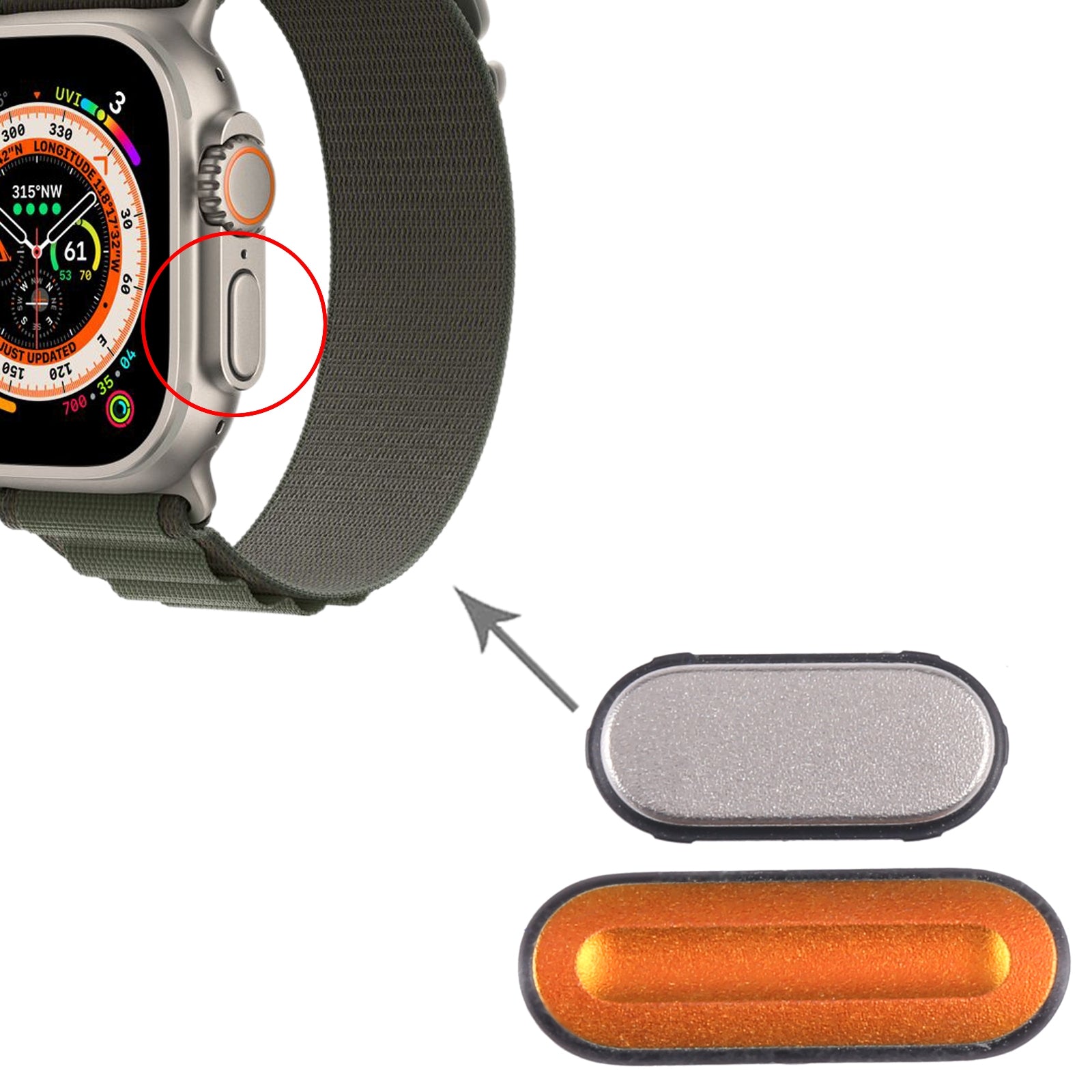 Boton Exterior Power ON/OFF Apple Watch Ultra 49 mm