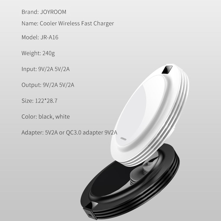 Chargeur sans fil rapide intelligent Joyroom JR-A16 18W Prise US (Noir)